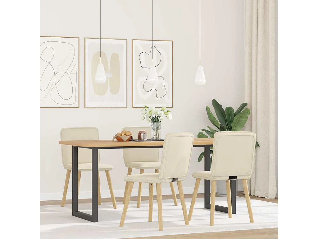 Eetkamerstoelen 4 stukkenlinnen