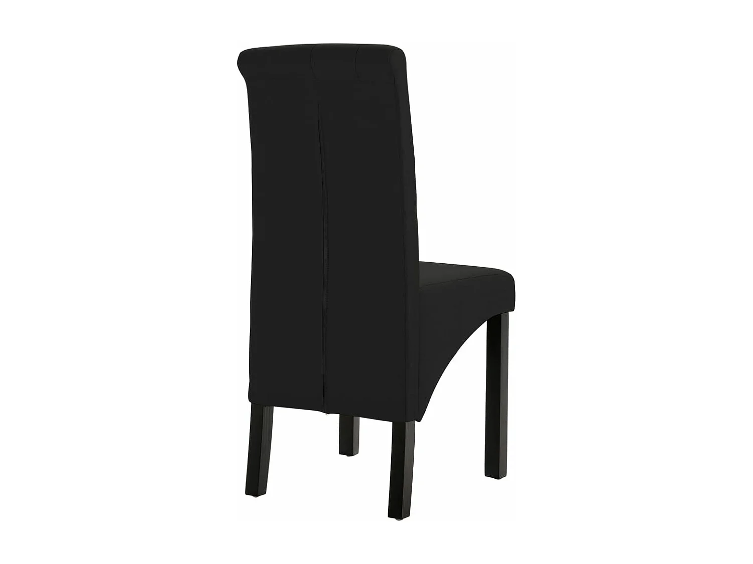Chaises à manger lot de 4 noir tissu