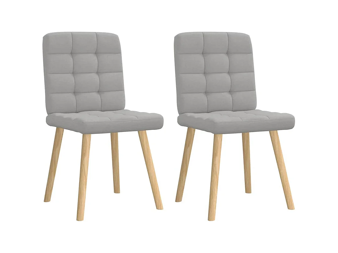 Chaises à manger lot de 2 gris nuage tissu