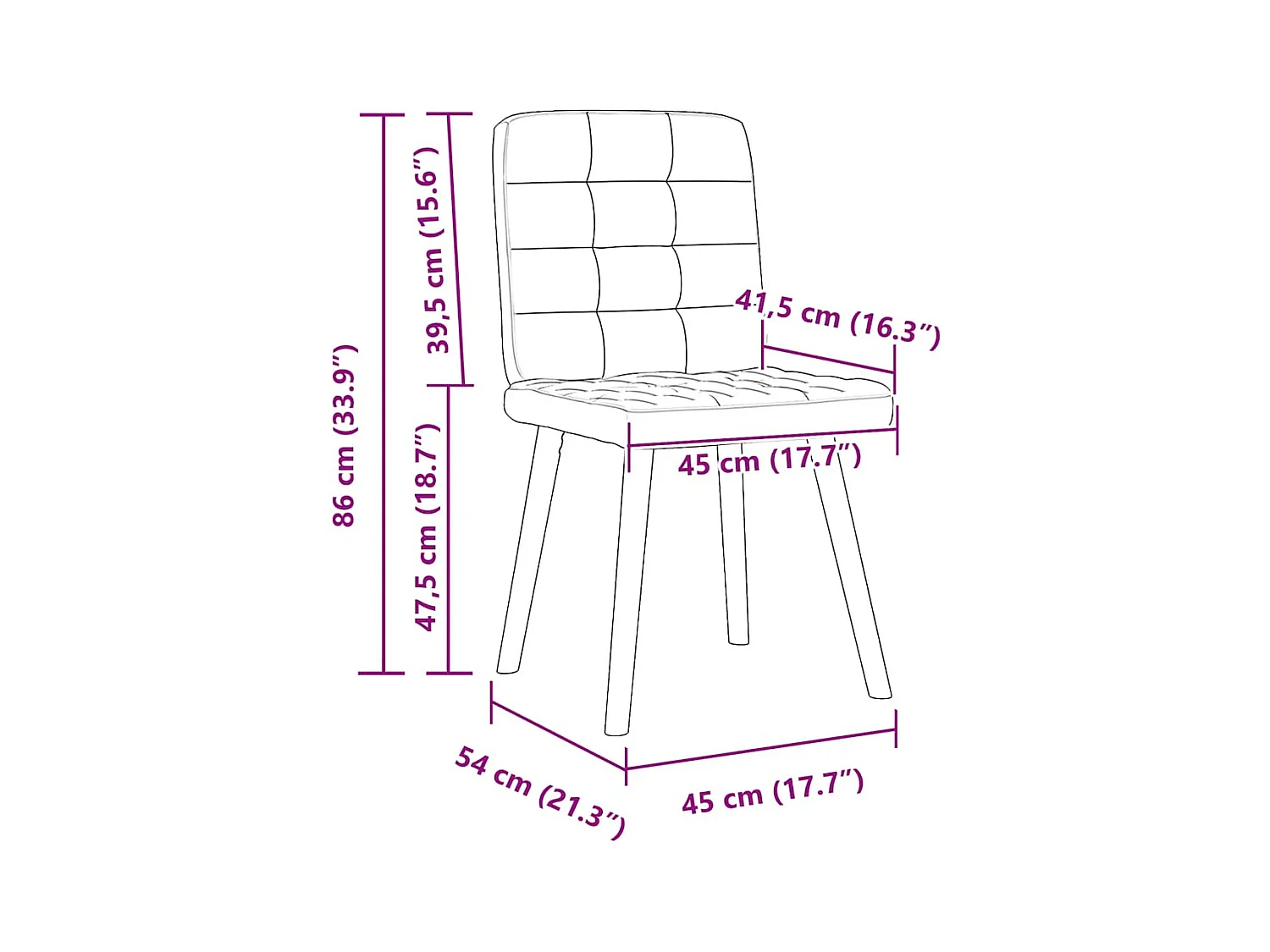 Eetkamerstoelen 2 st stof wolk grijs
