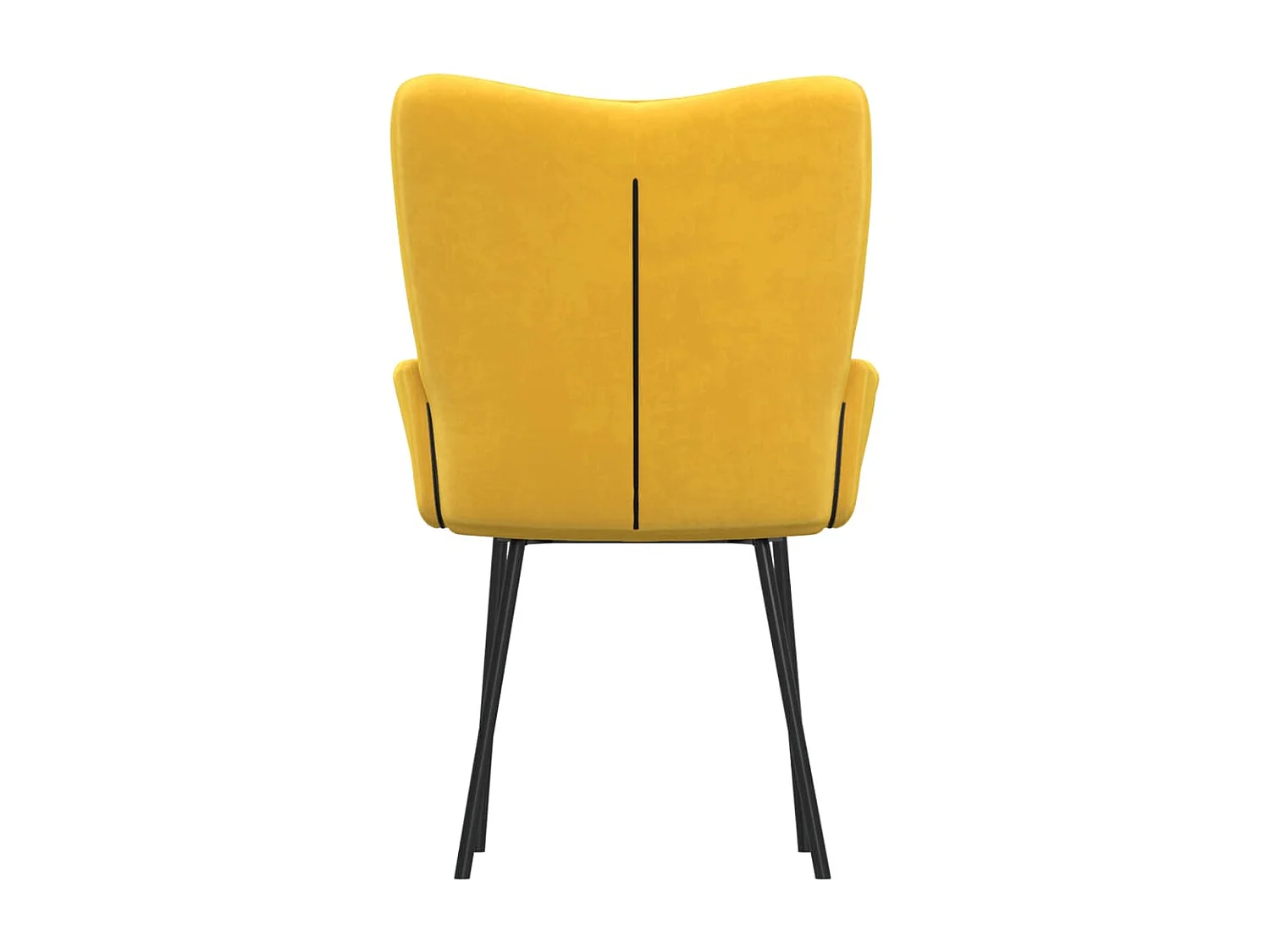 Chaises à manger lot de 2 Jaune Velours