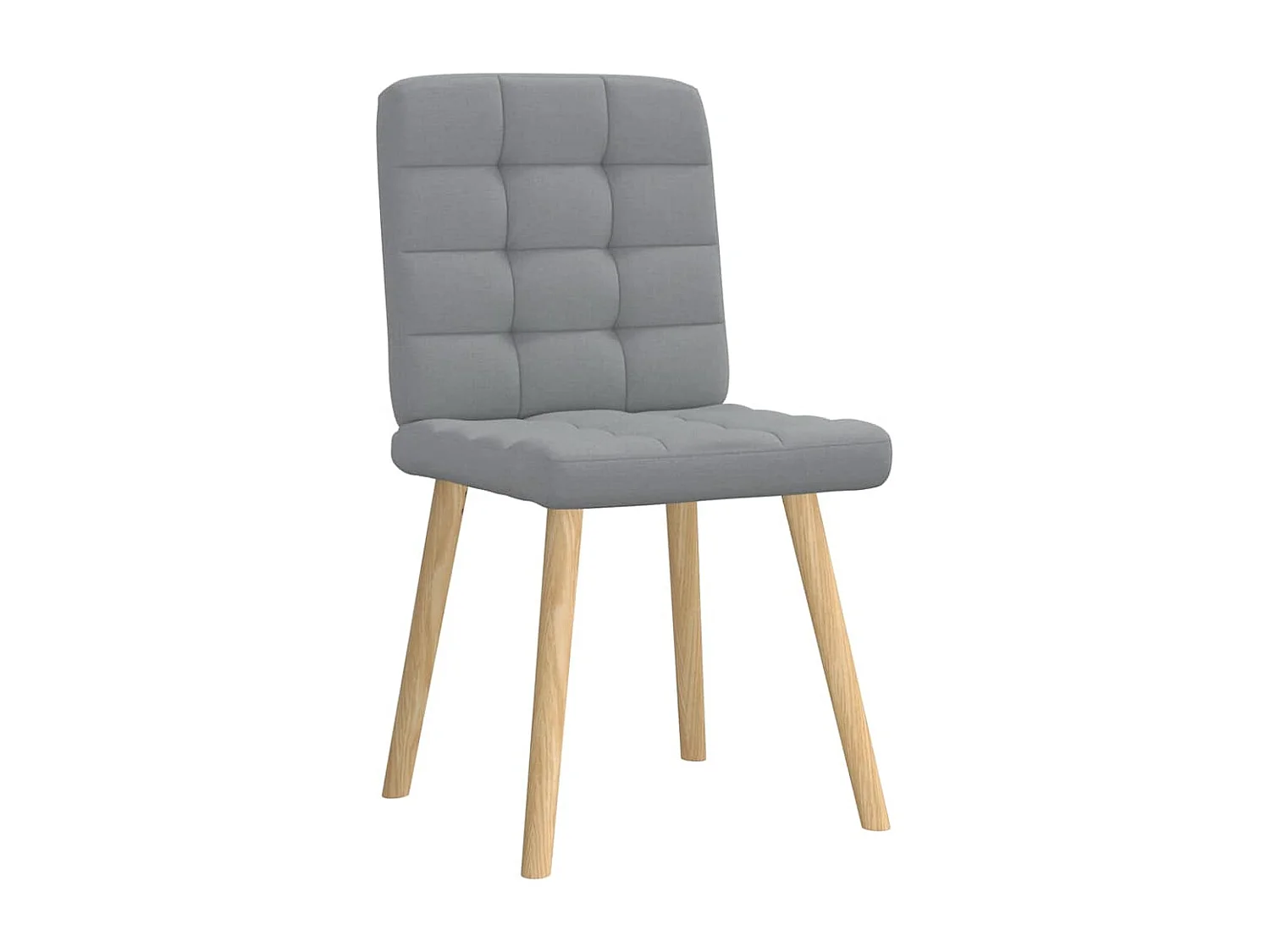 Chaises à manger lot de 2 gris clair tissu