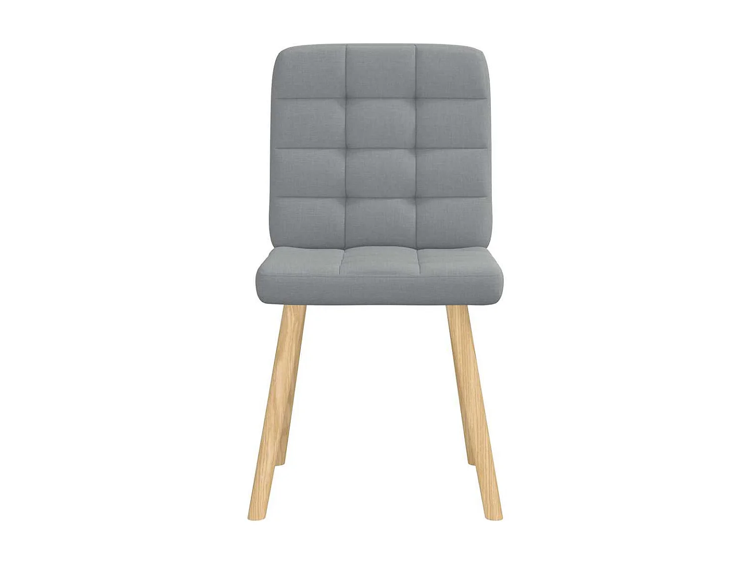 Eetkamerstoelen 2 st stof lichtgrijs