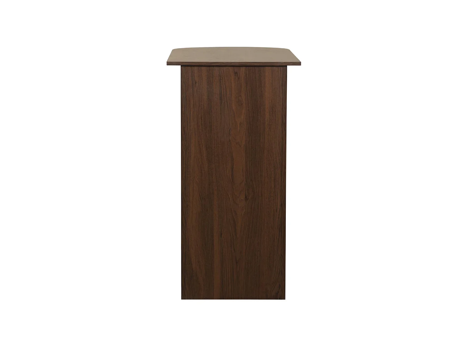 Tavolo alto da cucina decorato in legno con ripostigli Noce - 120x55x100 cm