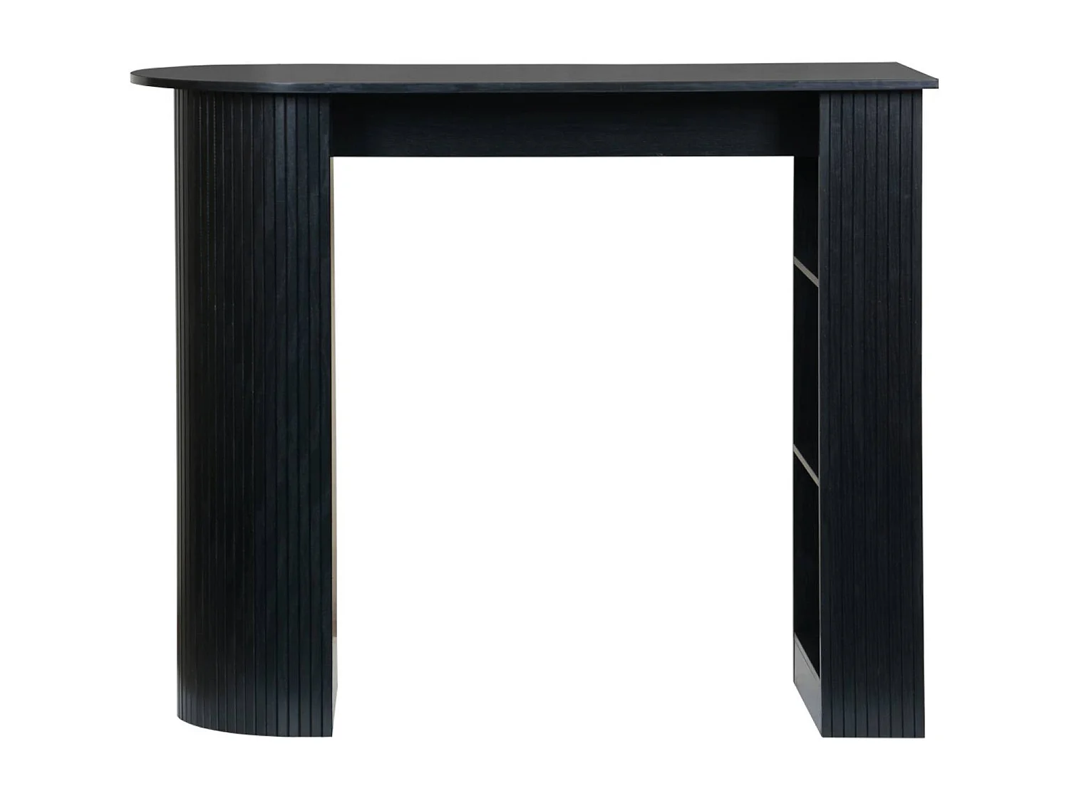 Table bar. table haute de cuisine table d'appoint décor bois avec rangements. 3 étagères. 120 x 55 x 100 cm