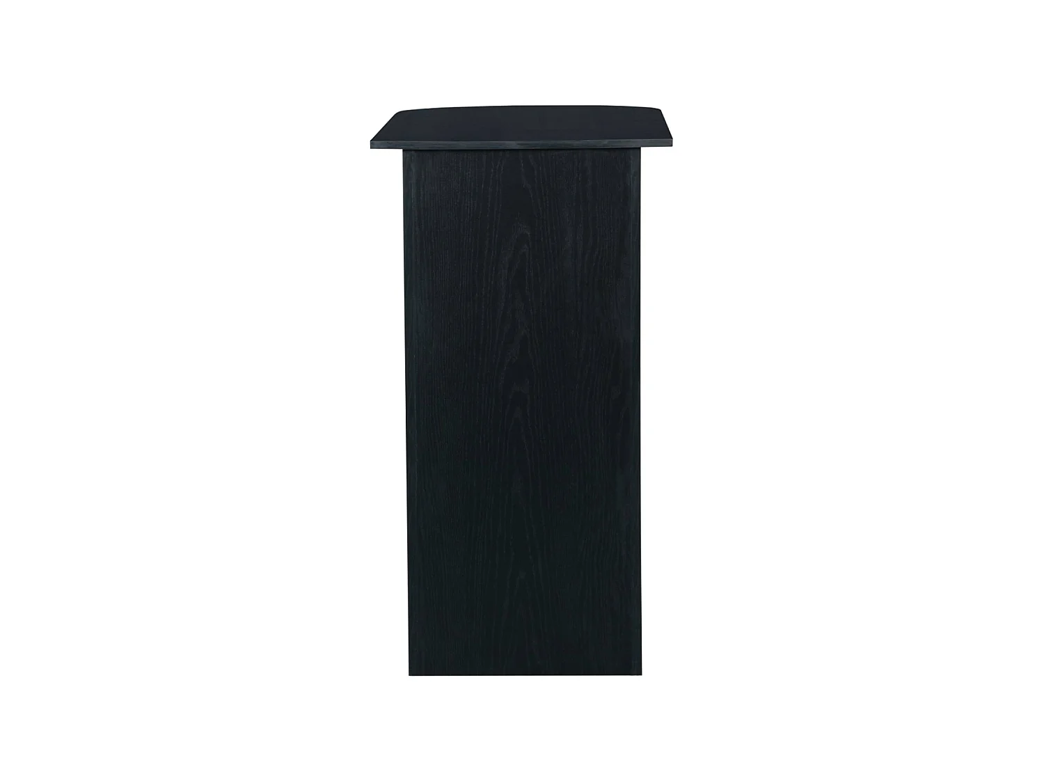 Tavolo alto da cucina decorato in legno con ripostigli Nero - 120x55x100 cm