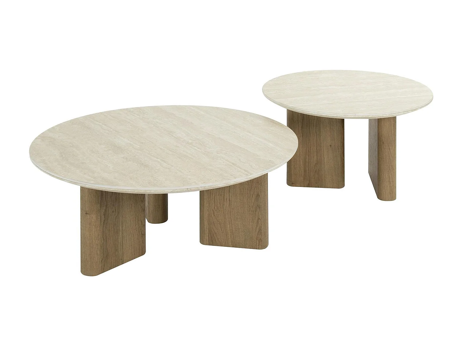 Table basse ronde en céramique (lot de 2) ASCOLI
