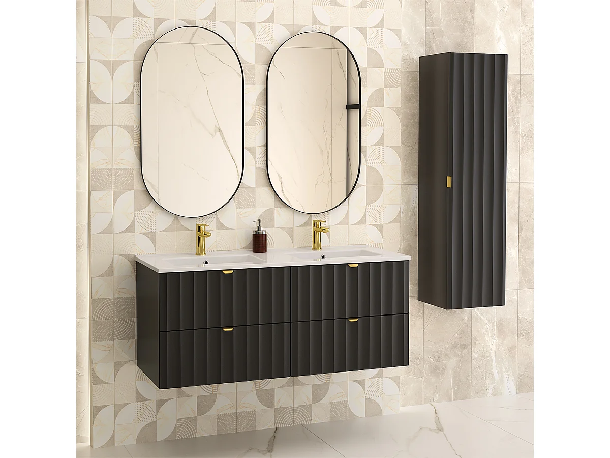 Meuble sous-vasque 120cm Lexa Noir