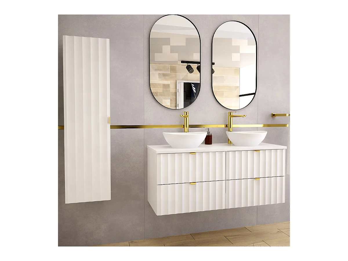 Meuble sous-vasque 120cm Lexa Blanc