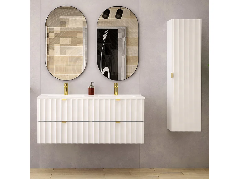 Meuble sous-vasque 120cm Lexa Blanc