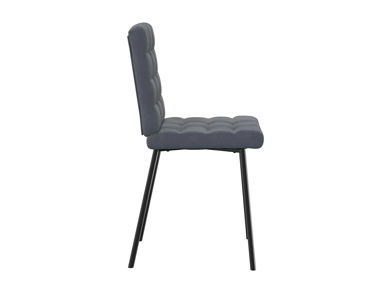 Chaises à manger lot de 4 Gris foncé Velours