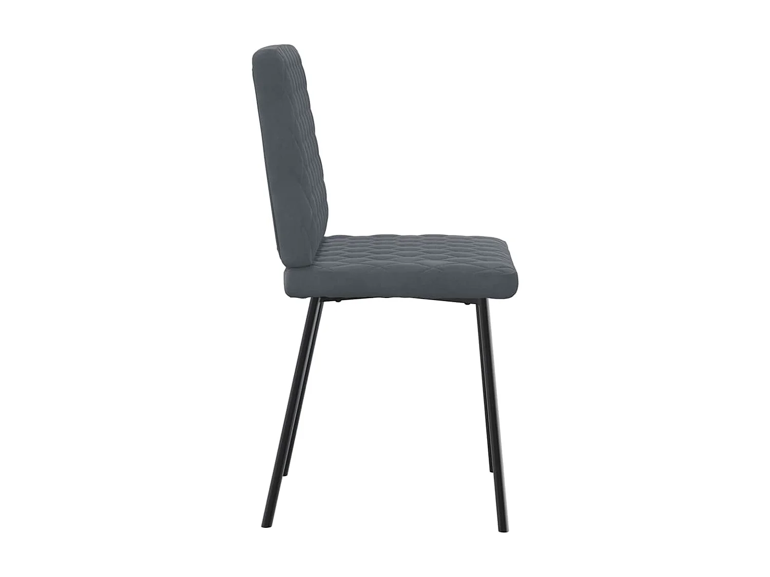 Chaises à manger lot de 4 Gris foncé Velours