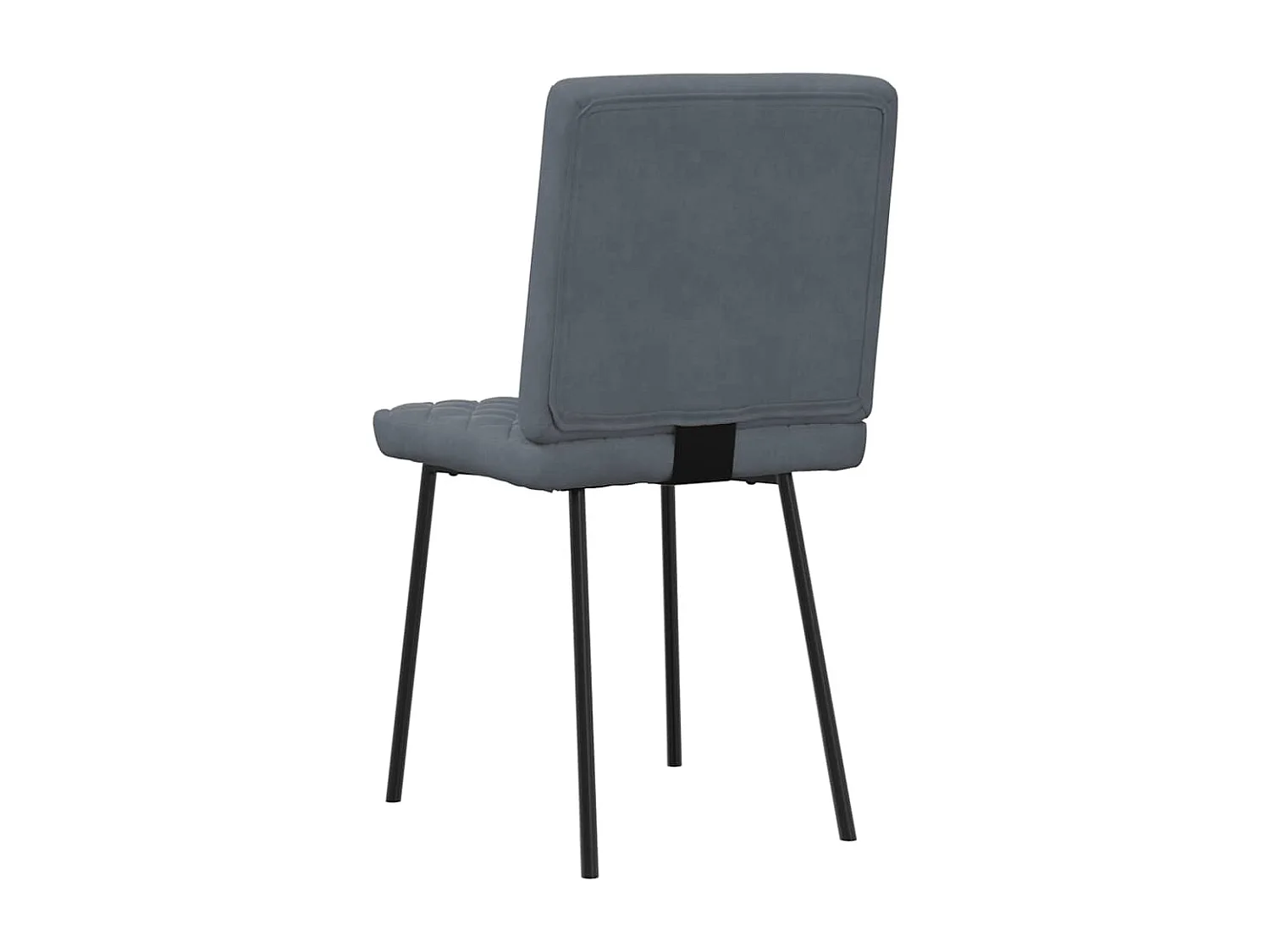 Chaises à manger lot de 4 Gris foncé Velours