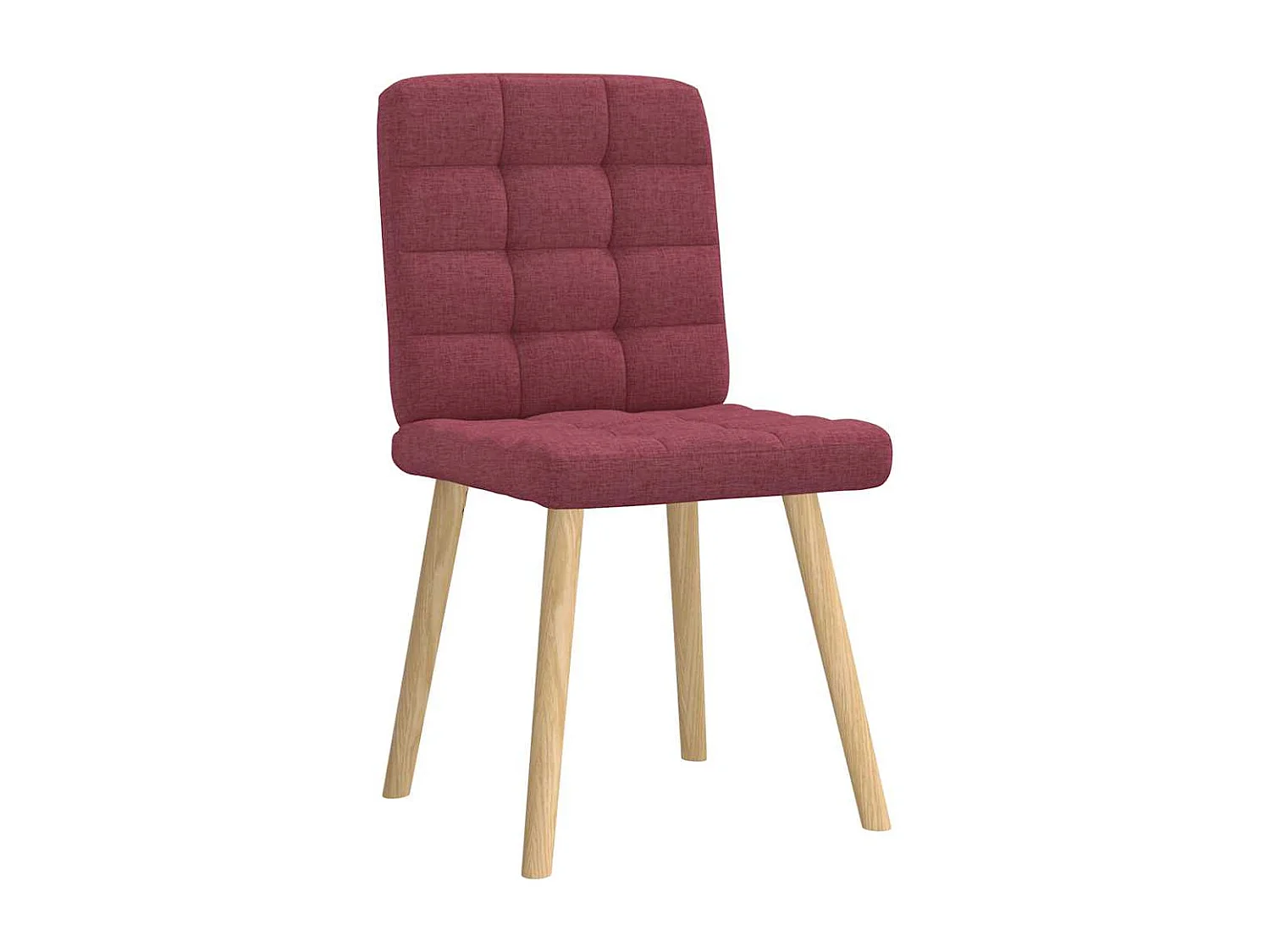 Chaises à manger lot de 4 rouge bordeaux tissu