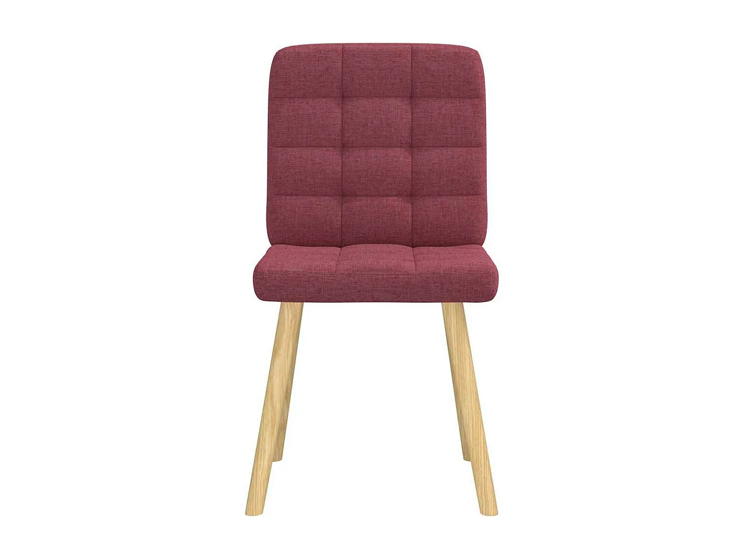 Chaises à manger lot de 4 rouge bordeaux tissu