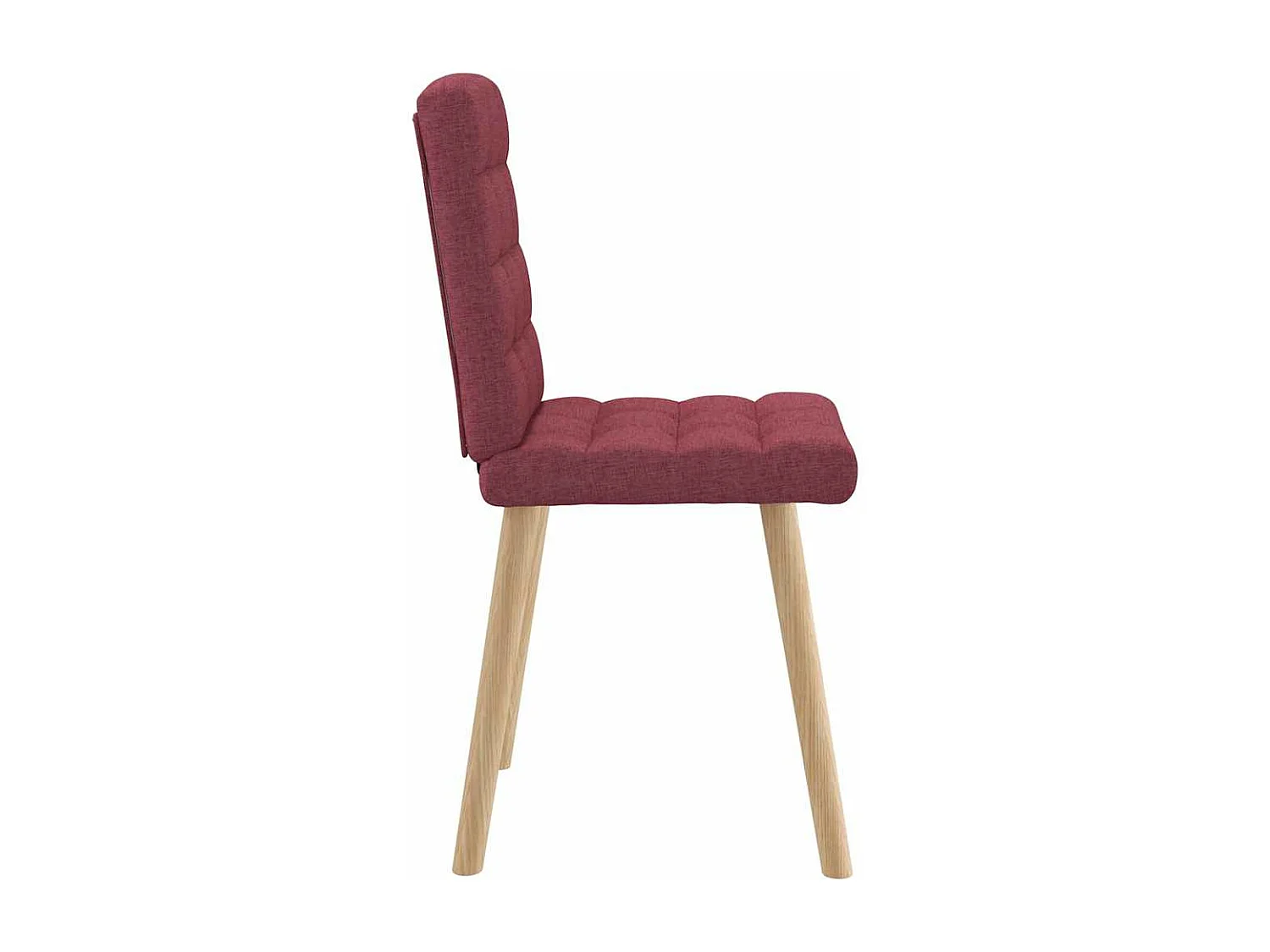 Chaises à manger lot de 4 rouge bordeaux tissu