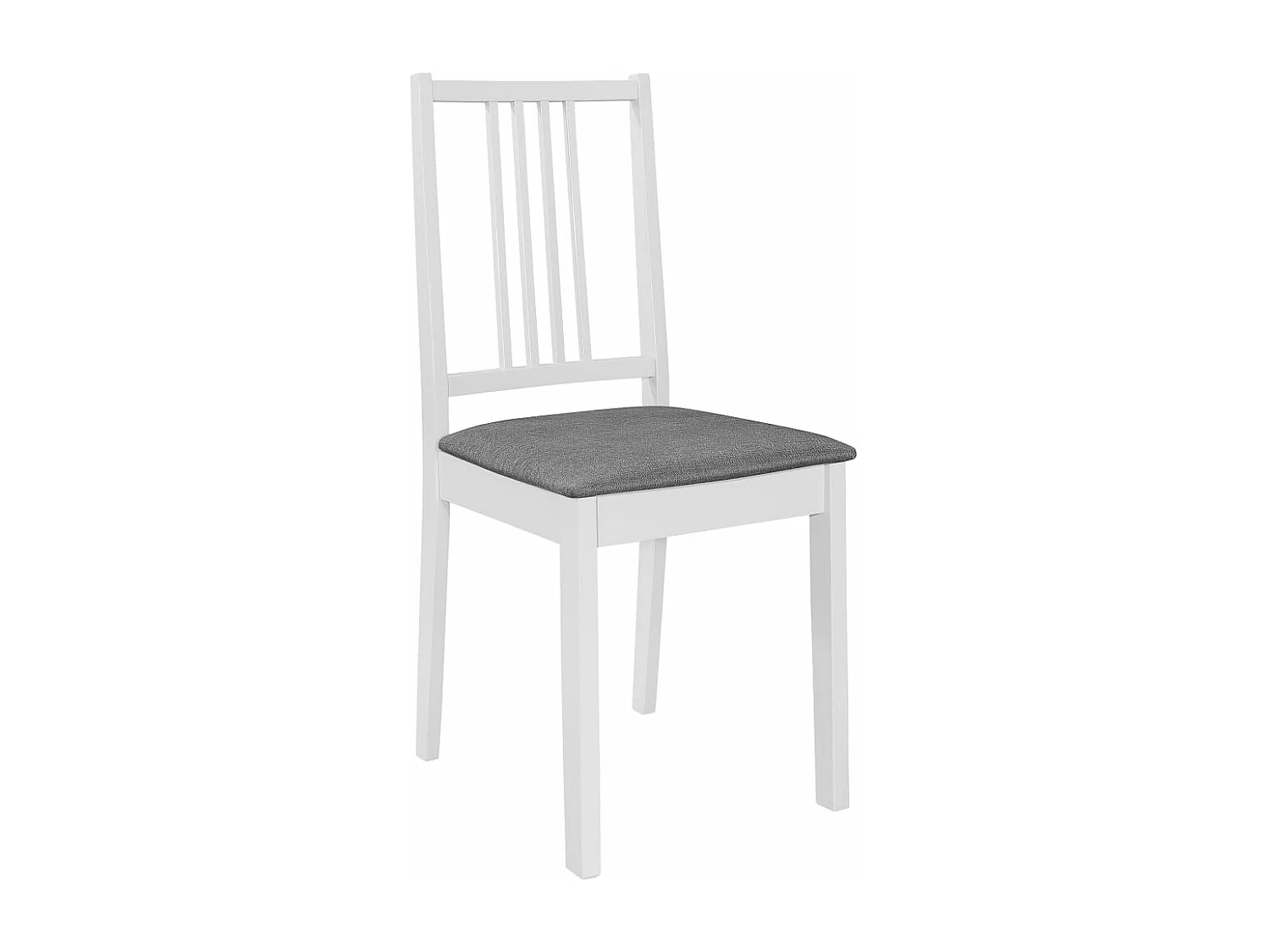 Chaises à manger avec coussins lot de 2 blanc bois solide
