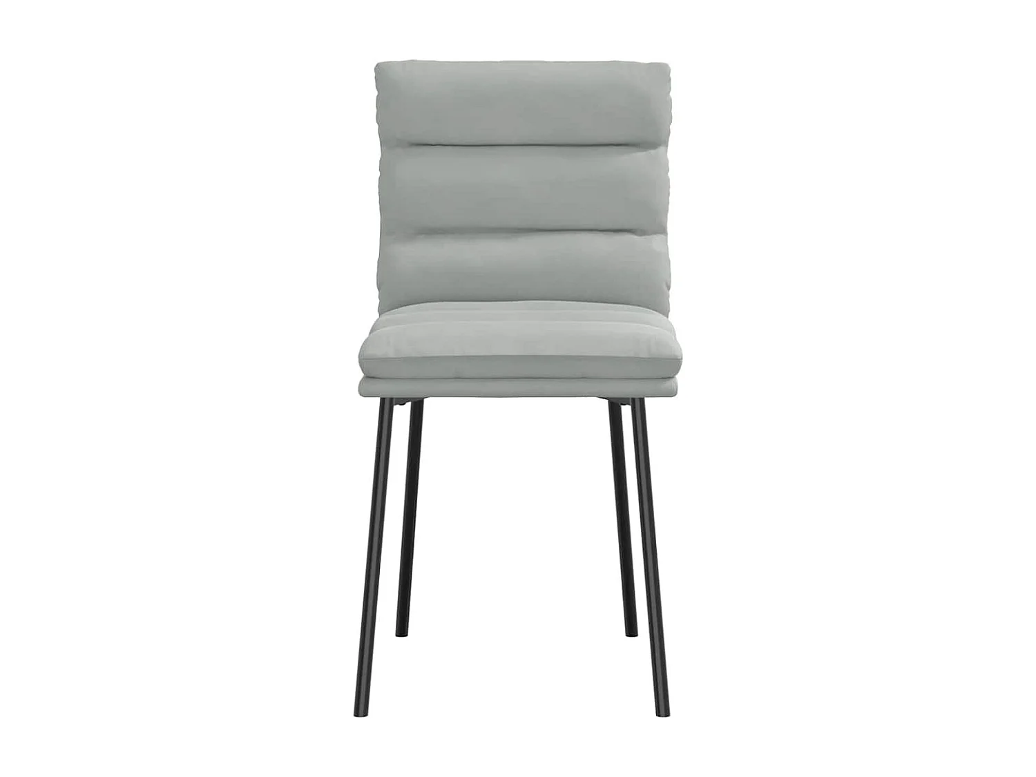 Cadeiras de jantar 4 peças veludo cinzento-claro