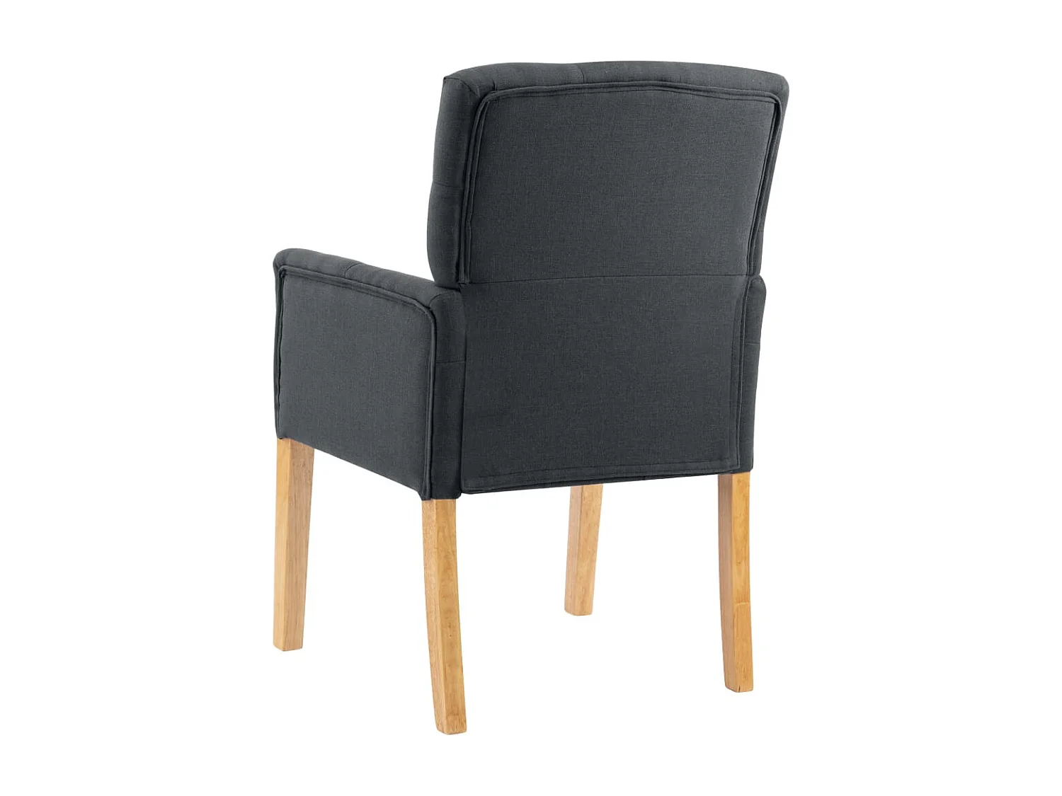 Chaises à manger avec accoudoirs lot de 2 gris tissu