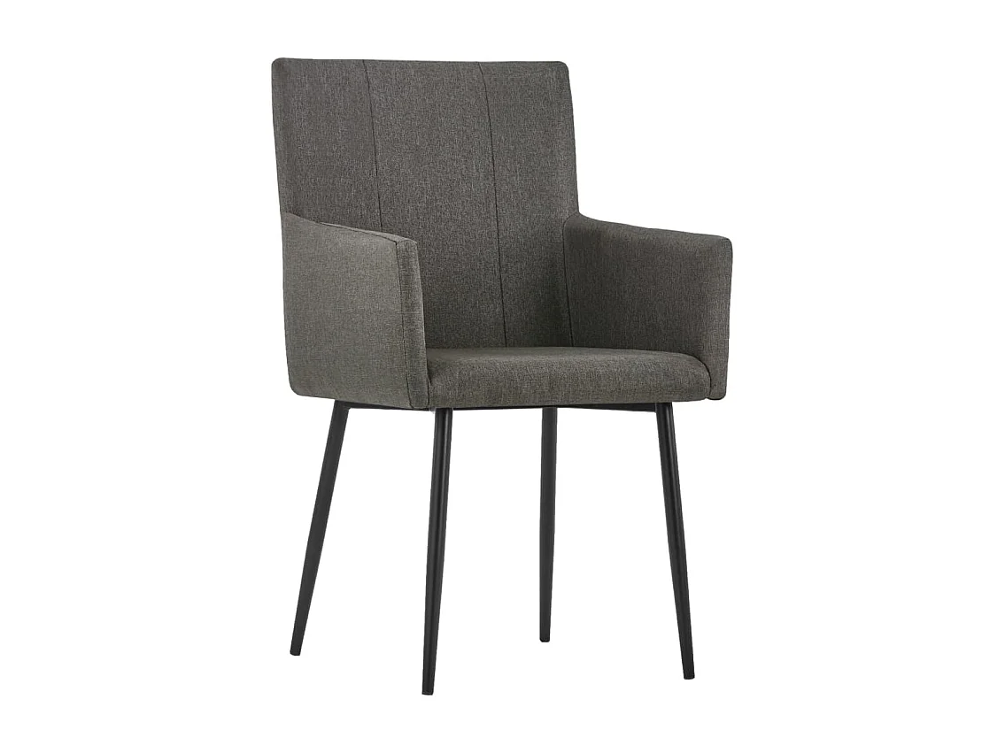 Eetkamerstoelen met armleuningen 2 stukkenstof taupe