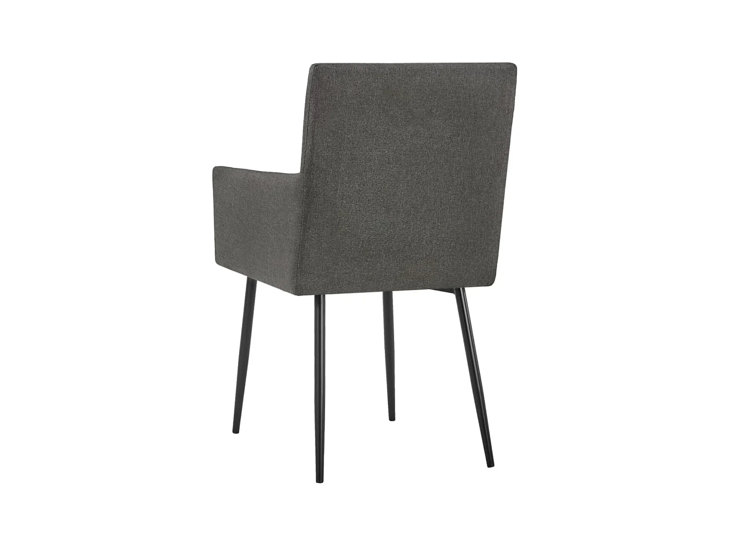 Chaises à manger et accoudoirs lot de 2 taupe tissu