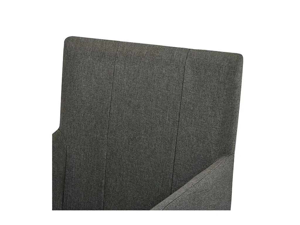 Chaises à manger et accoudoirs lot de 2 taupe tissu