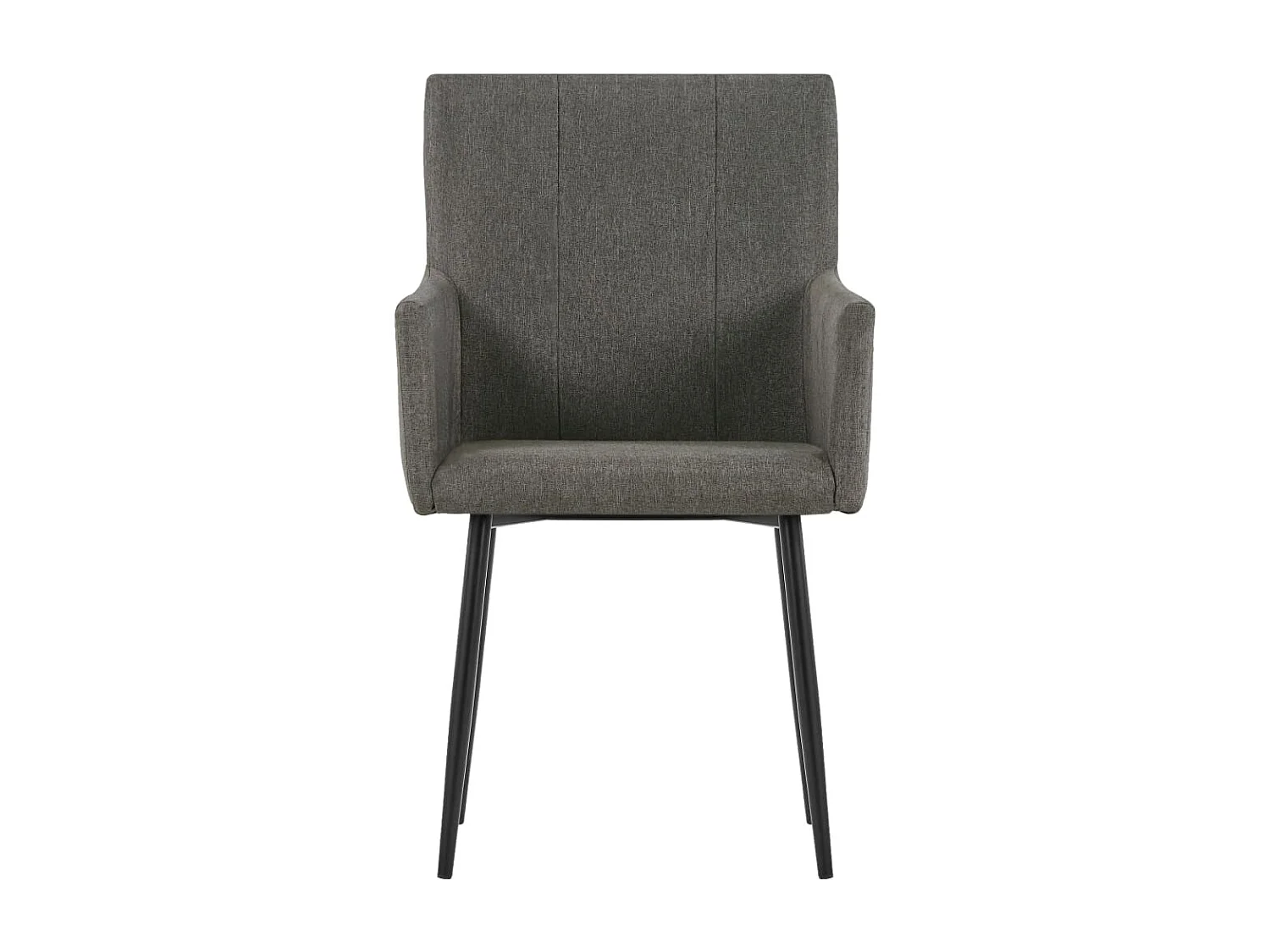 Chaises à manger et accoudoirs lot de 2 taupe tissu