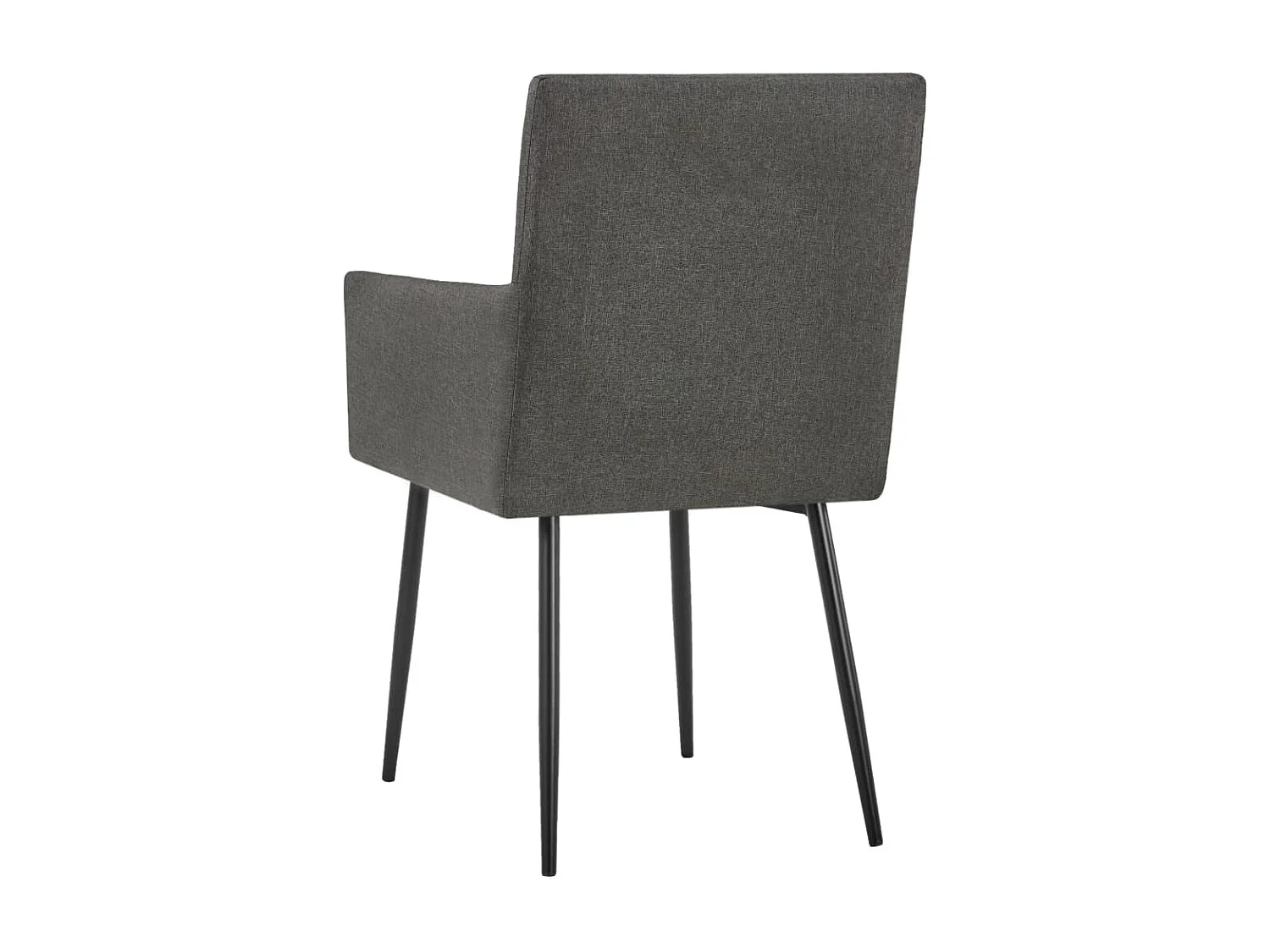 Chaises à manger et accoudoirs lot de 2 taupe tissu