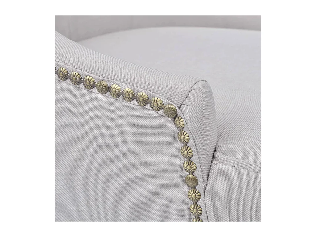 Chaises à manger lot de 4 gris crème tissu