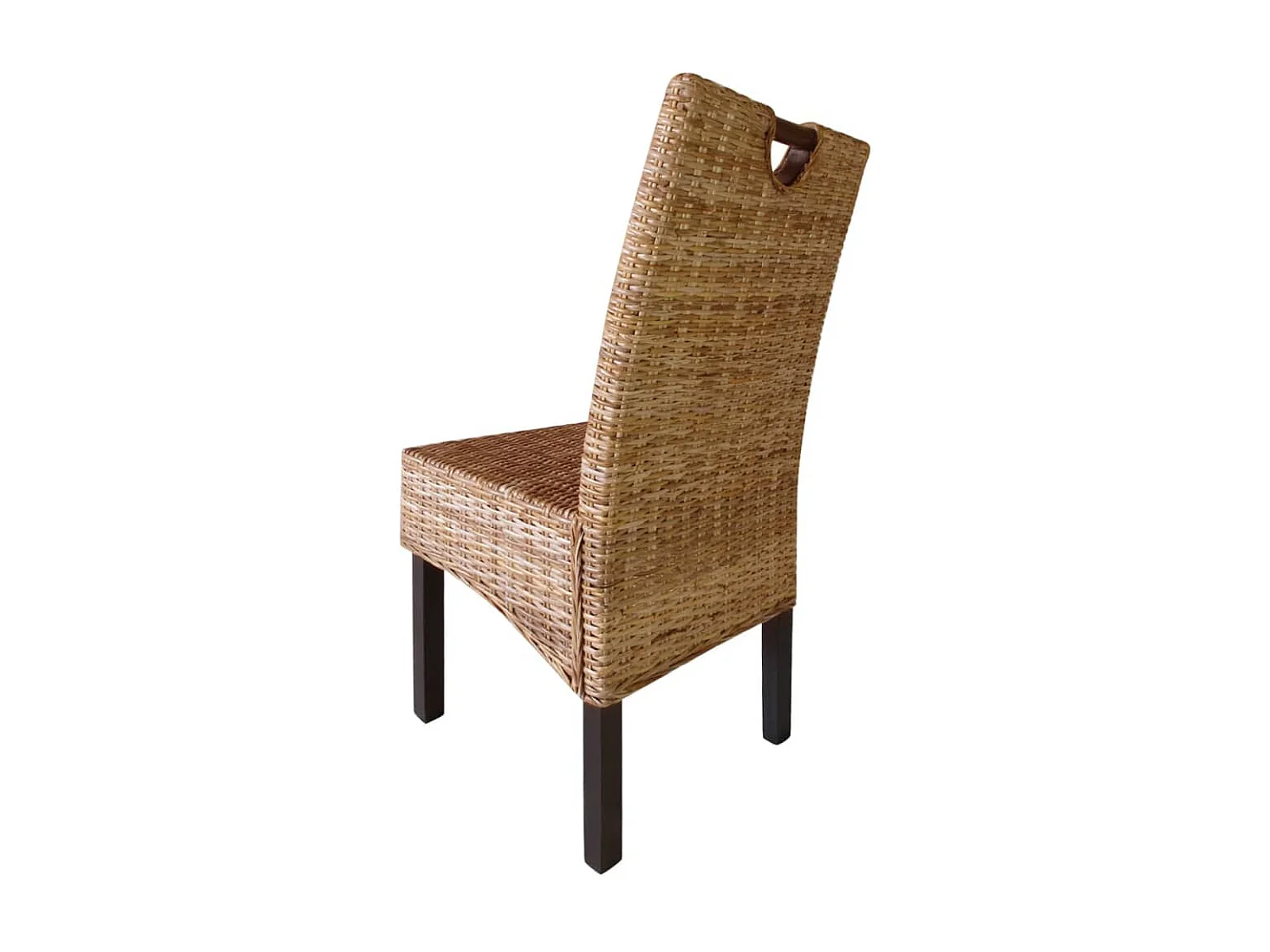 Eetkamerstoelen 4 st kubu rattan mangohout