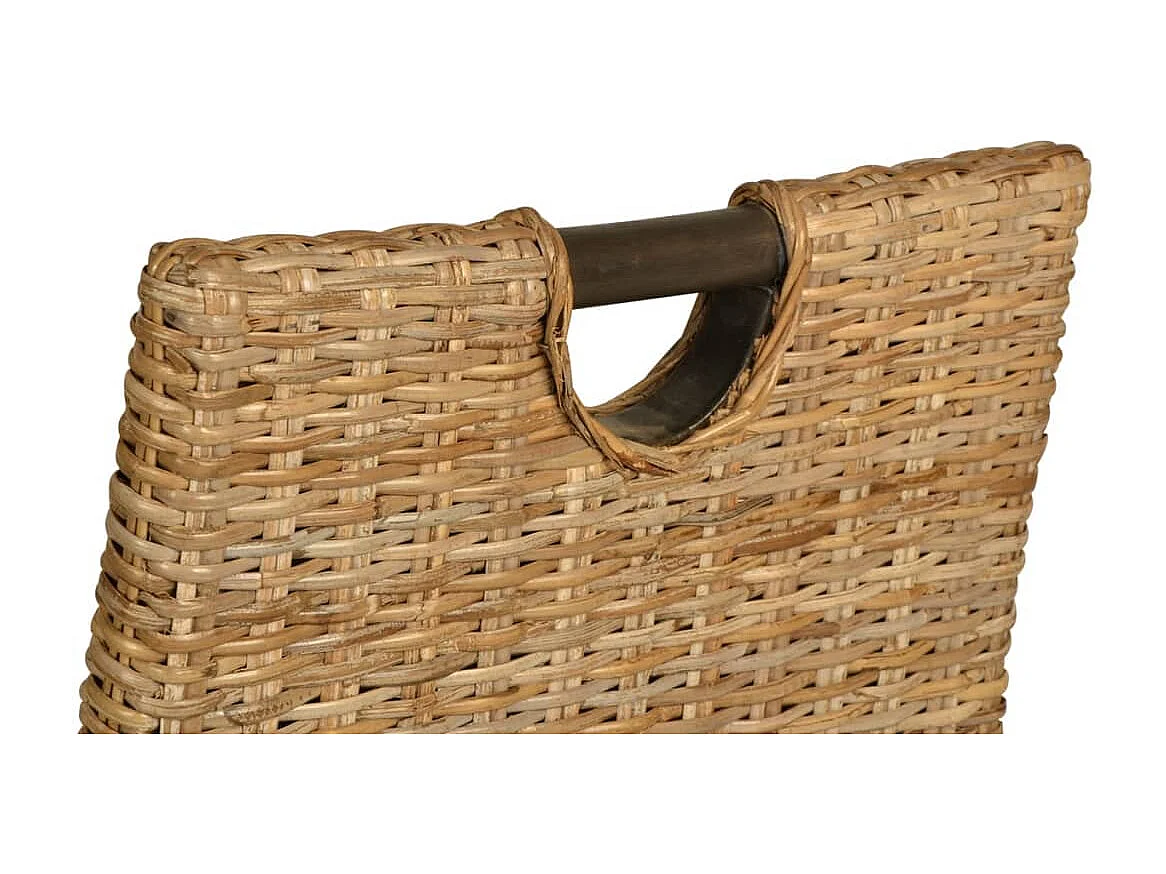 Eetkamerstoelen 4 st kubu rattan mangohout