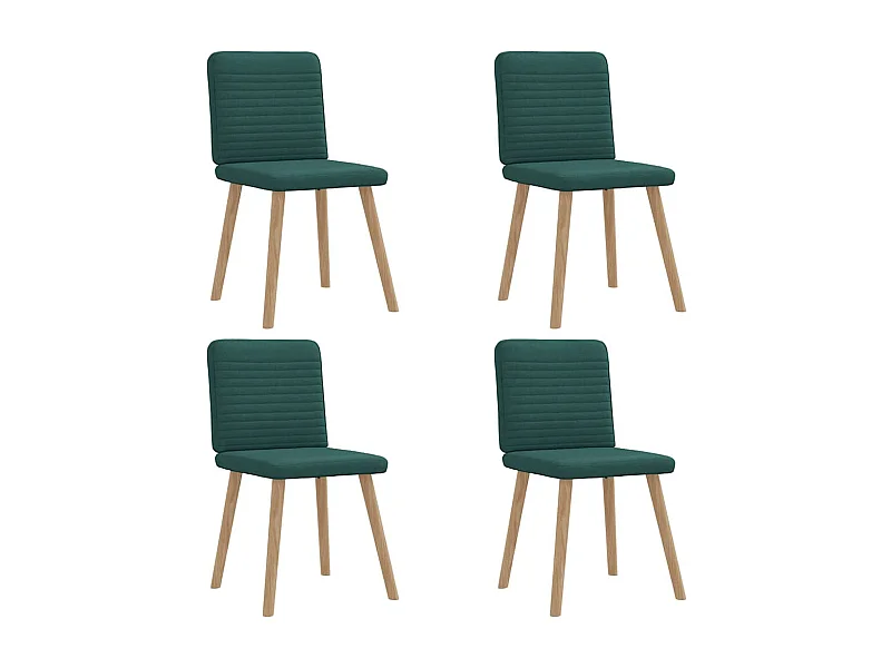 Chaises à manger lot de 4 vert foncé tissu