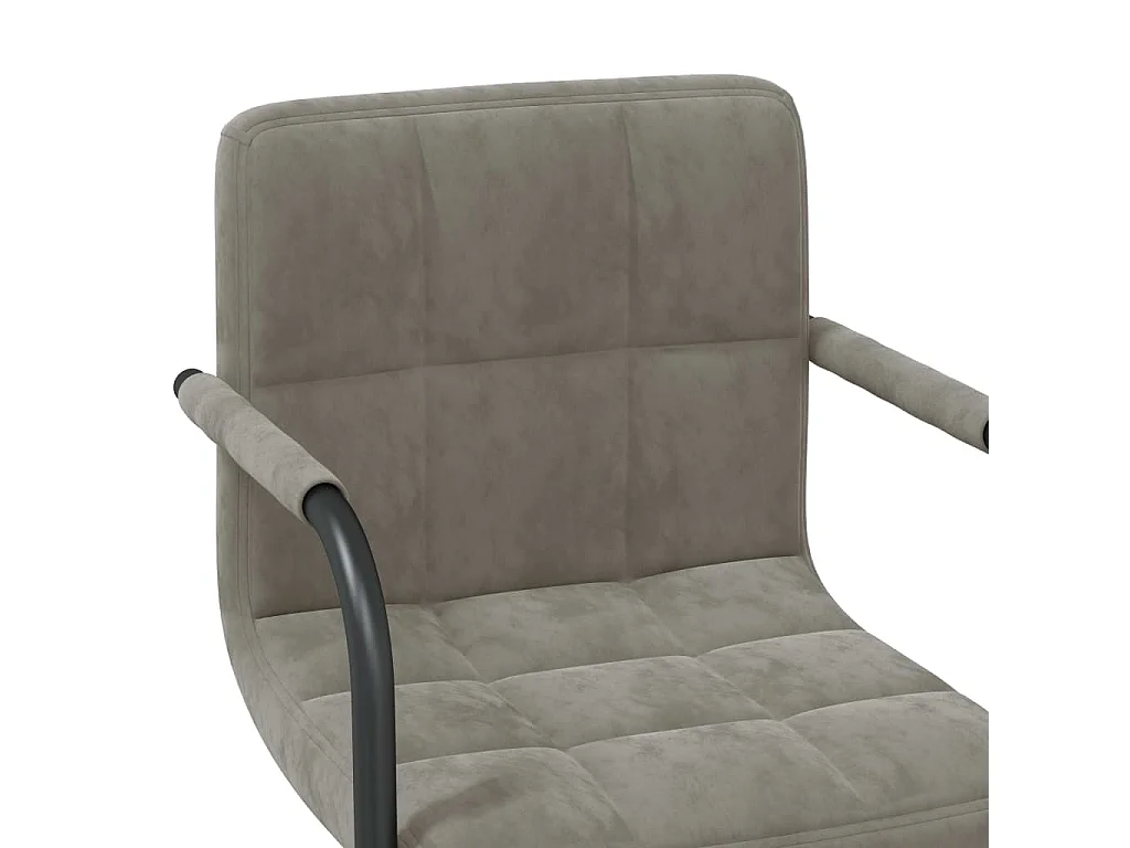 Chaises pivotantes à manger lot de 2 gris clair velours