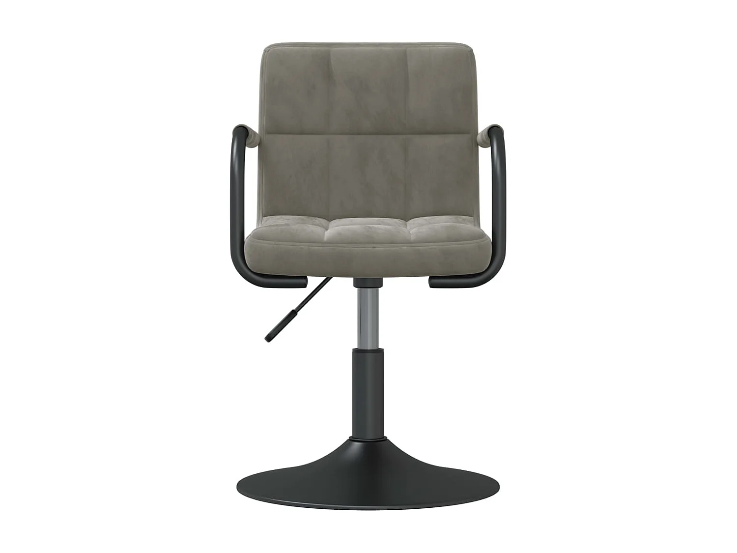 Chaises pivotantes à manger lot de 2 gris clair velours