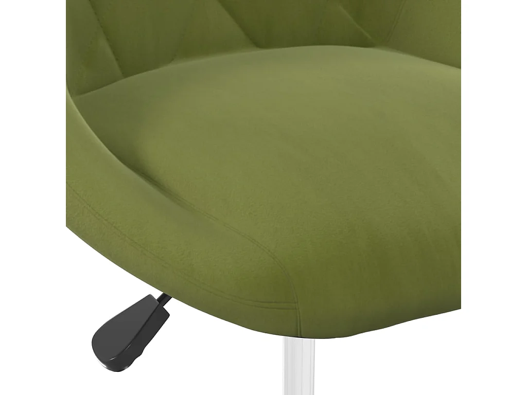 Sillas de comedor giratorias 4 unidades terciopelo verde claro