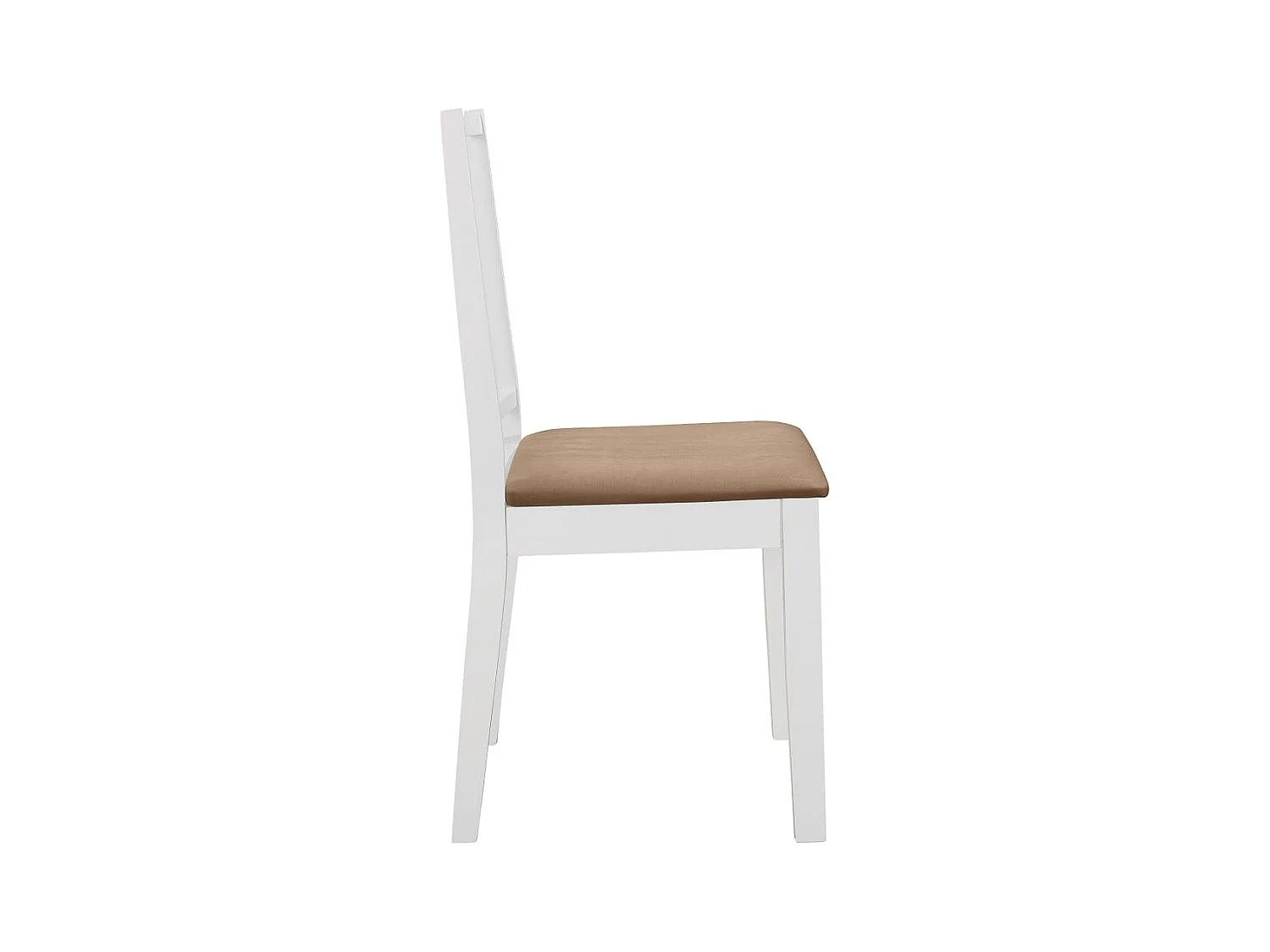 Chaises à manger avec coussins lot de 4 blanc bois solide