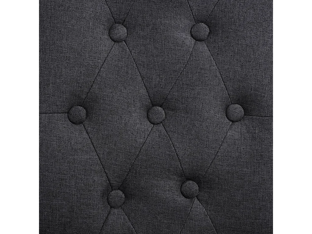 Chaises à manger lot de 4 gris foncé tissu