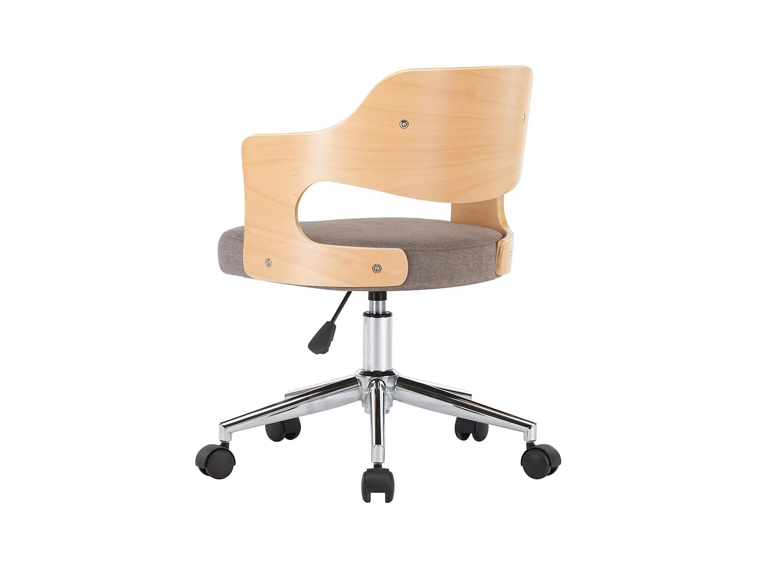 Sillas comedor giratorias 4 unidades madera curvada tela gris taupe
