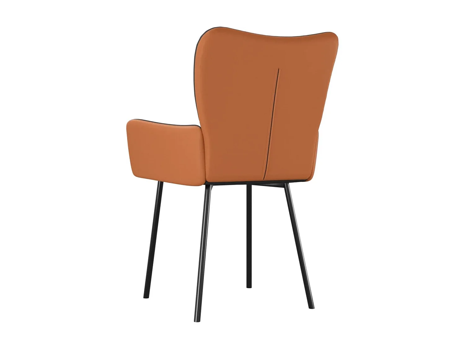 Sillas de comedor 2 unidades cuero sintético y tela negro