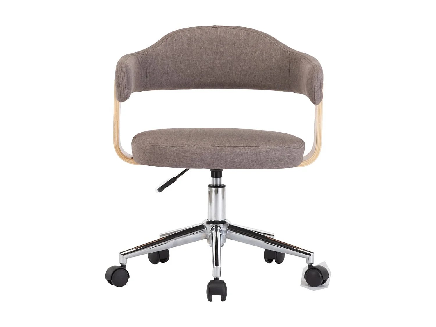 Chaises pivotantes à manger lot de 4 taupe bois courbé et tissu