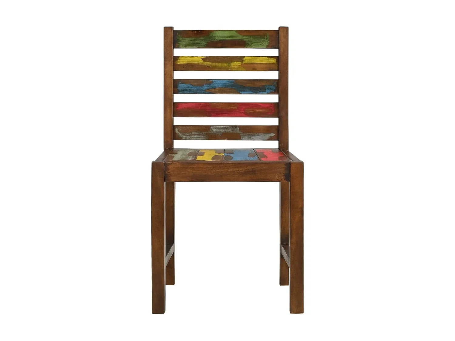 Chaises à manger lot de 2 bois de récupération solide