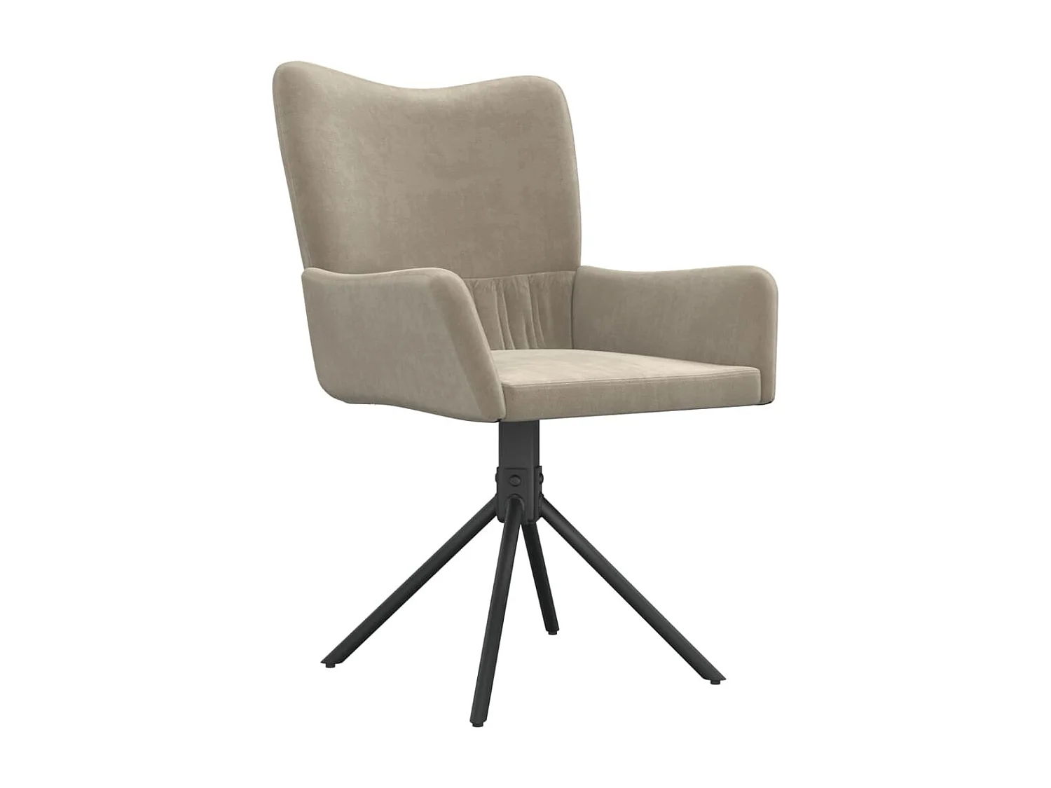 Chaises pivotantes à manger lot de 2 Gris clair Velours