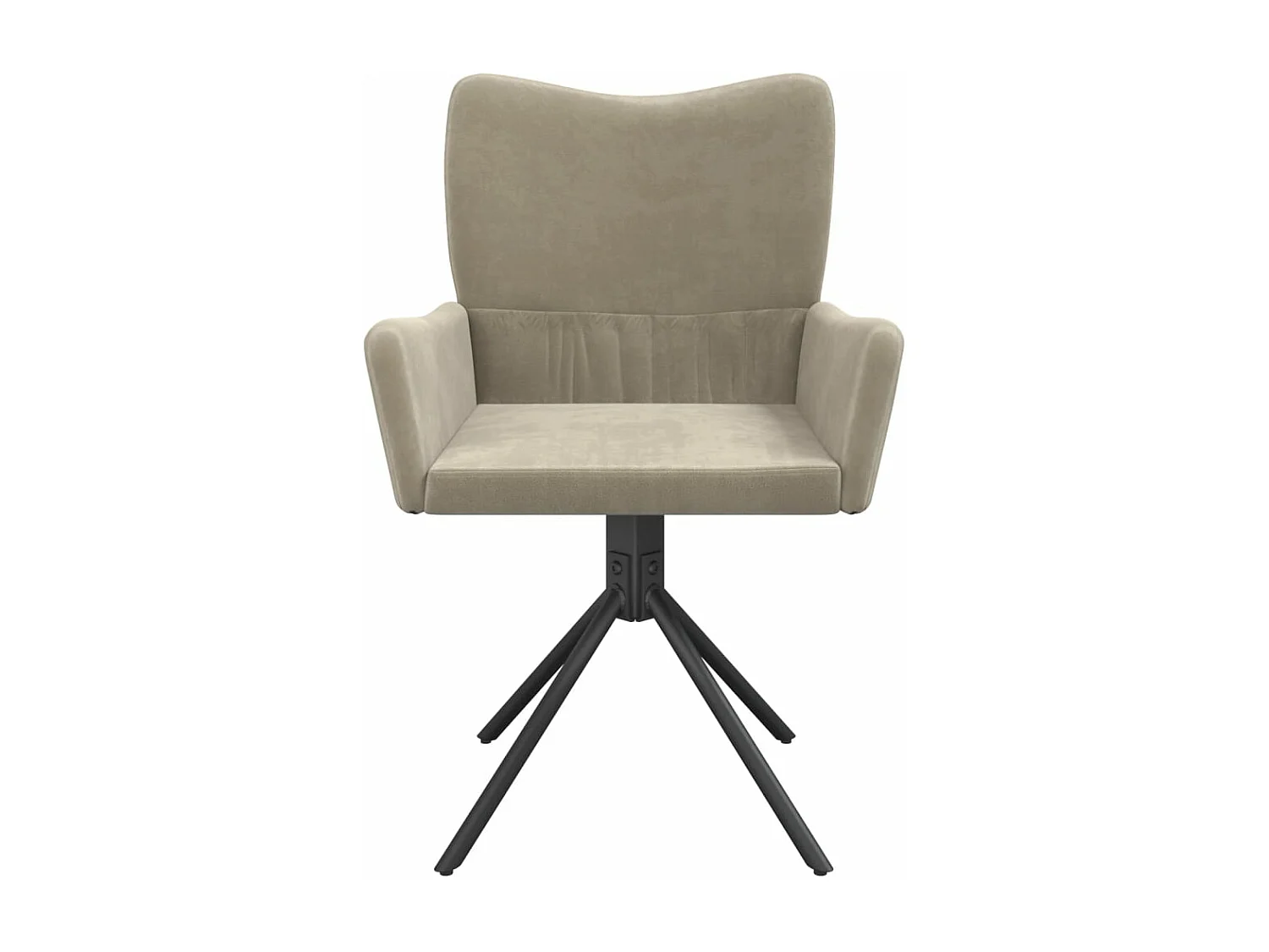 Chaises pivotantes à manger lot de 2 Gris clair Velours