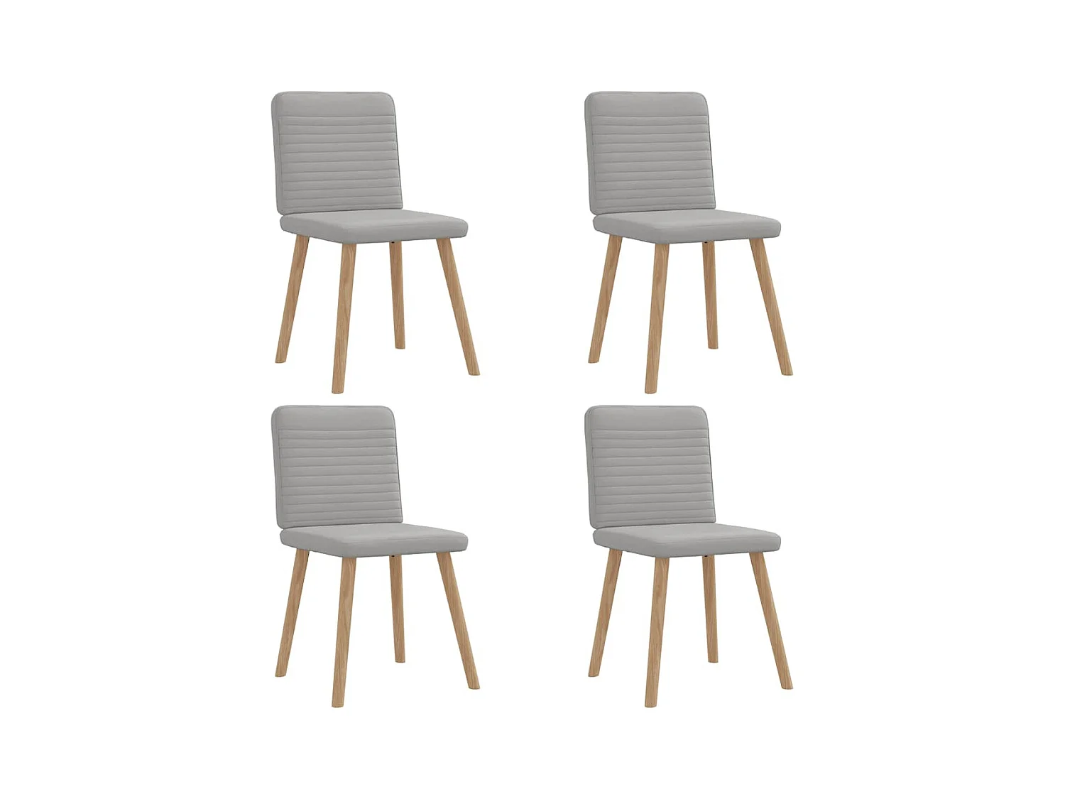 Chaises à manger lot de 4 gris nuage tissu
