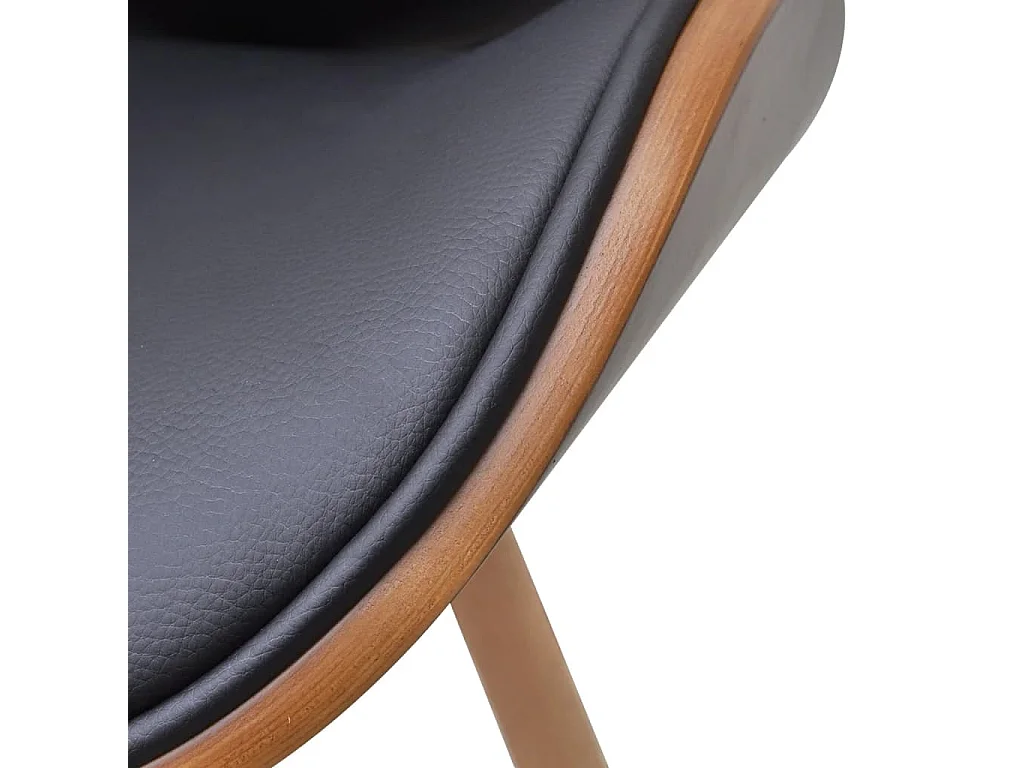 Eetkamerstoelen 2 stukkengebogen hout en kunstleer