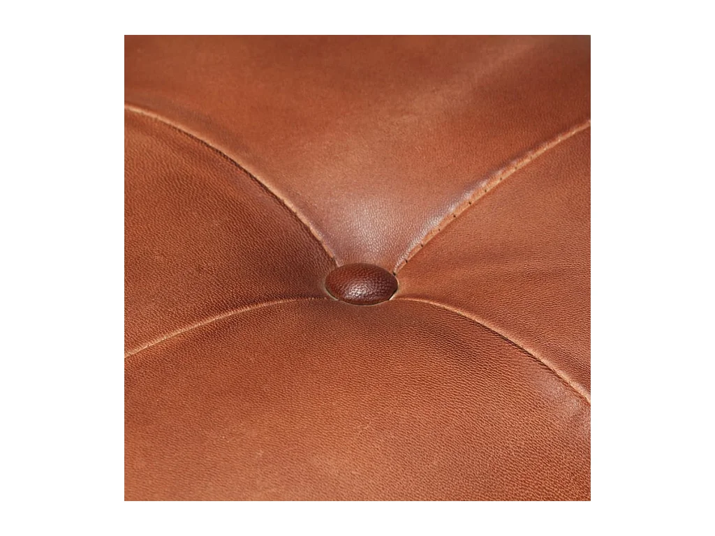 Chaises à manger cantilever lot de 4 marron cuir véritable