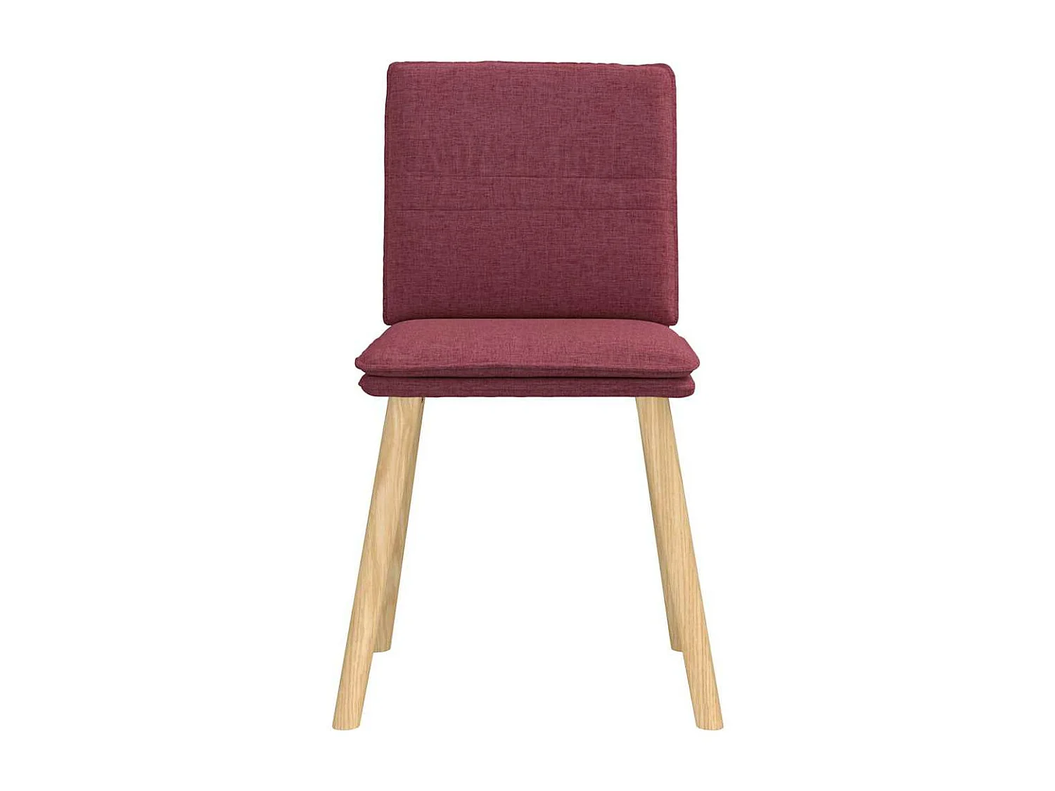 Chaises à manger lot de 4 rouge bordeaux tissu