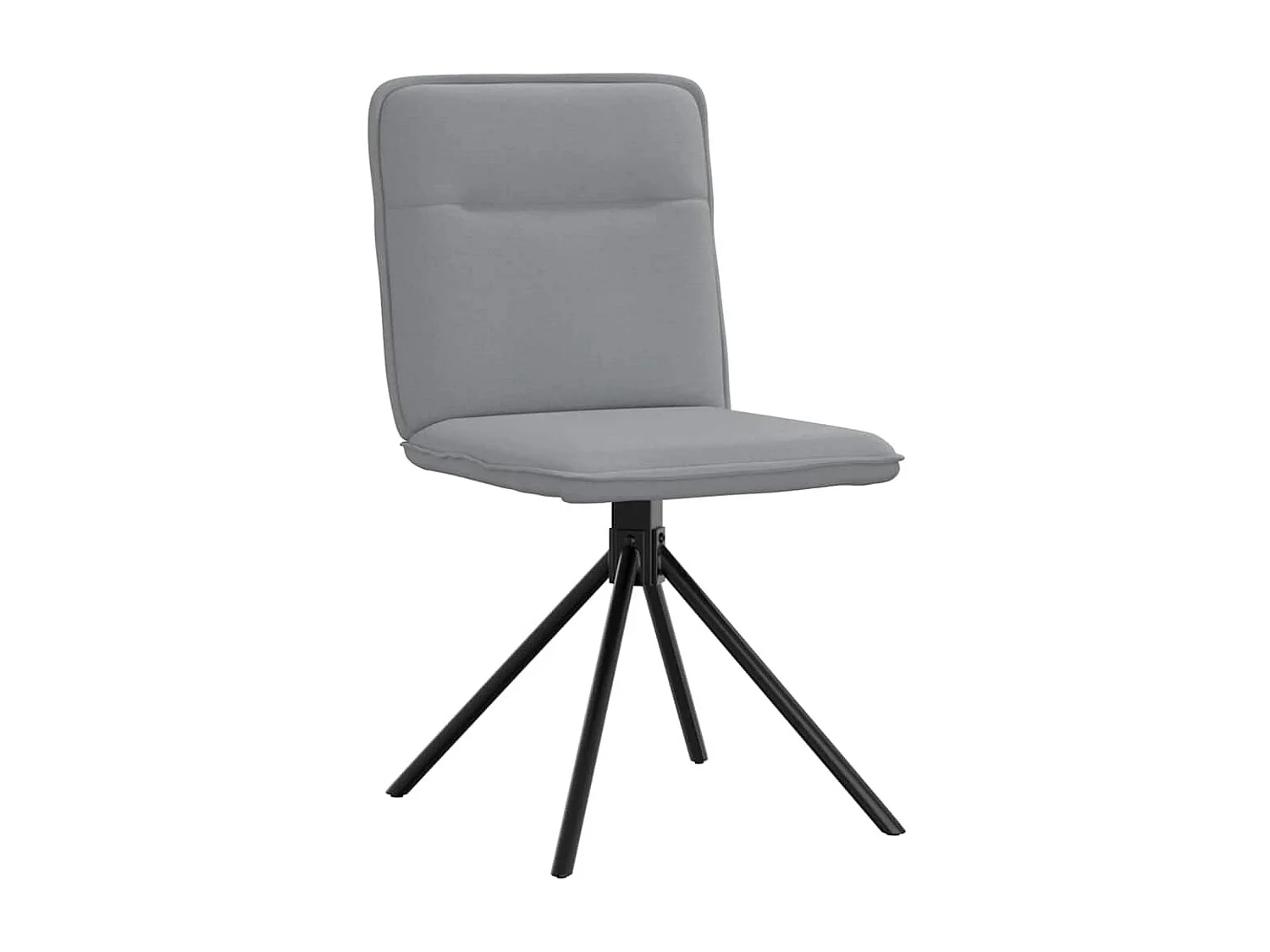 Chaises à manger lot de 4 gris clair tissu