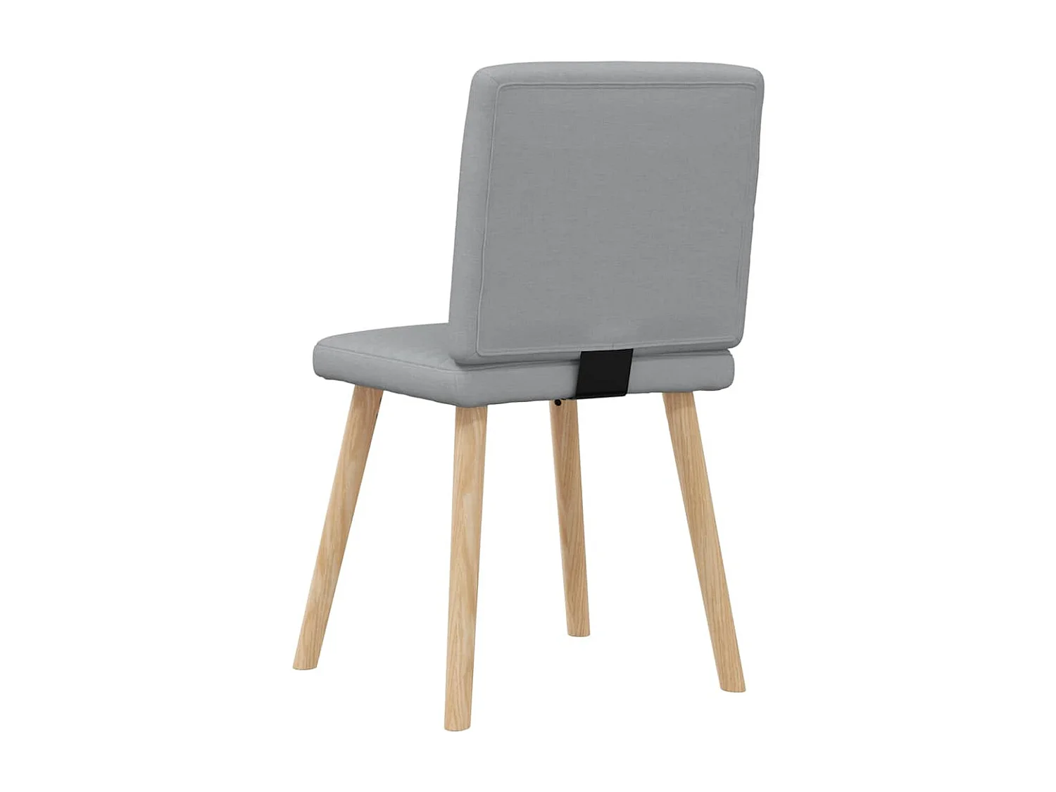 Sillas de comedor 4 unidades tela gris claro