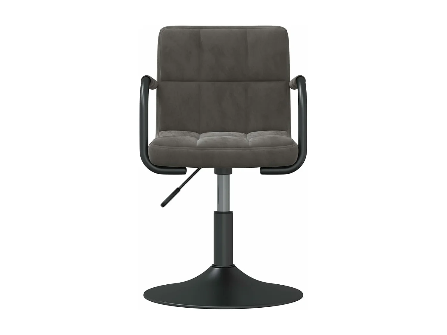 Chaises pivotantes à manger lot de 2 gris foncé velours